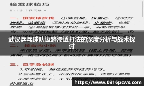 武汉乒乓球队边路渗透打法的深度分析与战术探讨